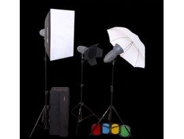 Visico VL-300 Plus Novel Kit Softbox + Barndoor 3 Head